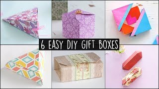 6 Easy DIY Gift Boxes [upl. by Marisa]