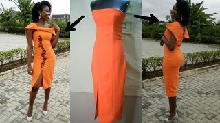 Transform your TUBE or STRAPLESS DRESS to an OFF THE SHOULDER DRESS  Quick amp Easy [upl. by Llennahs]