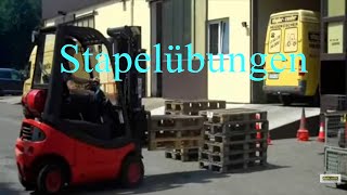 Ausbildung für Gabelstaplerfahrer  Stapelübungen [upl. by Nora]