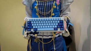 Vertex Arc60  Suisei concert outfit cosplay typing ASMR [upl. by Shannan]