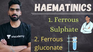 haematinics  ferrous sulphate  ferrous Gluconate  inorganic chemistry pharmacy [upl. by Akem617]