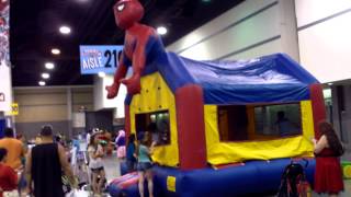 SpiderMan Bounce House at Heroes Con 2014 [upl. by Gnak]