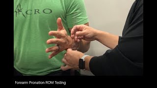 Range of Motion Measurement Forearm Pronation [upl. by Philippine399]