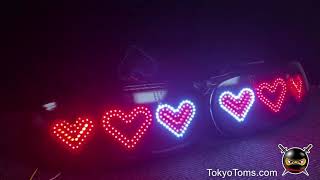 Custom Mazda Miata MX5  Roadster Dancing Tail Lights  Hearts [upl. by Marys]