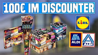 100€ im DISCOUNTER Feuerwerk EINKAUFSLISTE für SILVESTER 202324 [upl. by Brannon765]