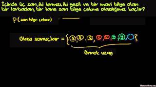 Basit Olasılık Bulma Örneği 1 İstatistik ve Olasılık Kalkülüs [upl. by Celtic921]