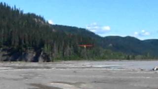 DHC2 Beaver Bush Plane Landing on a Gravel Airstrip near McCarthy Alaska [upl. by Subir]