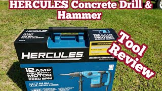 HERCULES 1 916quot ROTERARY HAMMER Harbor Freight brand SDS MAX size Full Tool Review [upl. by Irrac]