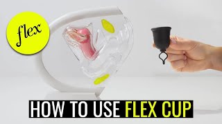 How to Use Flex Cup  Menstrual Cup Insertion amp Removal Tutorial  Flex [upl. by Oner]