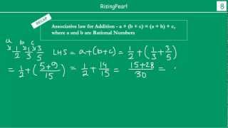 Commutative and Associative properties of Rational numbers 2 of 3 [upl. by Nanci]