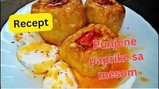 Punjene paprike sa mesom  Recept [upl. by Nimzzaj]