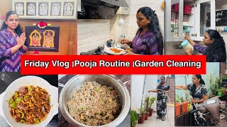 🙏Friday Pooja Routine Garden CleaningFried rice Gobi Manchurian Dry Recipe Street Style [upl. by Buchalter]