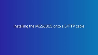 Installing the CommScope MGS600S onto a SFTP cable [upl. by Eilsel]