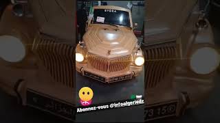 Insolite DZ  une voiture en bois dz diy fabriquée par un algérien en kabylie tizi ouzou fi djazair [upl. by Holcomb6]