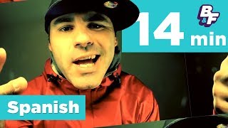 Basic Spanish Grammar Video Compilation  BASHO amp FRIENDS Learning Songs  14 Minutes [upl. by Ellered]