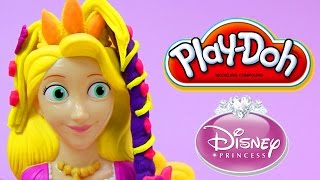 DibusYmas Play Doh Rapunzel Disney Princess Playset playdo by Unboxingsurpriseegg [upl. by Hujsak]