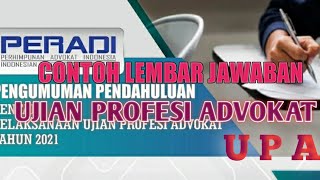 Contoh Lembar Jawaban Ujian Profesi Advokat [upl. by Alyag]