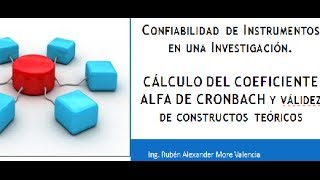 Confiabilidad Instrumentos InvestigaciónAlfa Cronbach SPSS Constructos Componentes Principales [upl. by Sommers895]