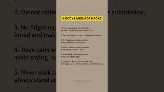 6 body language hacks [upl. by Maryrose]