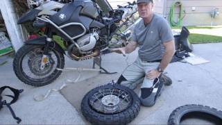 BMW R1200GS rear tire change [upl. by Kamin]