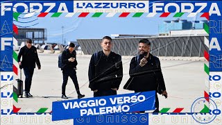 Il viaggio degli Azzurri verso Palermo  Verso ItaliaMacedonia del Nord [upl. by Yenahpets]