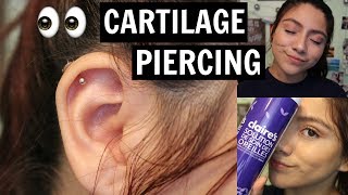 PIERCING MY CARTILAGE AT CLAIRES EXPERIENCE  Amanda Jule  2017 [upl. by Bridie]