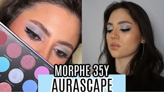 MORPHE 35Y AURASCAPE PALETTE REVIEW  TUTORIAL [upl. by Harlene]