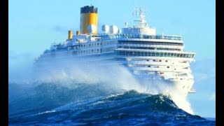 Top 10 Big Cruise Ships In Huge Storm Dangerous Waves In Hurricane [upl. by Aleil]