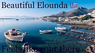 Elounda Crete early morning walk from Tasmania village to Elounda Spectacular views ❤️🇬🇷 [upl. by Ahsiri]