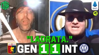 GENOA INTER 1 1  I TIFOSI AVVERSARI SCATENATI “PRIMI SOLO GRAZIE AGLI AIUTINI…”  TIFOSIAMO [upl. by Ressler]