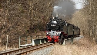 Harzquerbahn  Winterdampf der IGHSB im Frühling 2014 [upl. by Annaeoj]