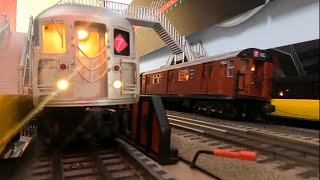 MTH Subway IRT Flushing Line R62A 7 Train amp Redbird R17  R33WF 7 Baseball Special Train Action [upl. by Bronson]