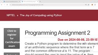 The Joy of Computing using Python  week 2 Nptel programming Assignment solutions 2024 [upl. by Short]