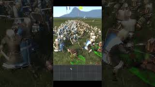 Medieval II Total War 1vs1 Janissary Heavy Infantry vs Dismounted Feudal Knights [upl. by Monk694]