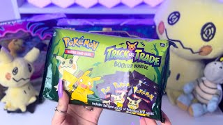 Opening Pokémon Trick OR Trade BOOster bundle 2023  30 trading cards including 10 holographic [upl. by Aihsilef]