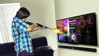 Kid SHOOTS tv after dad TURNS OFF WIFI Fortnite [upl. by Granniah]