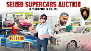 Seized SUPERCARS auction BANGALORE 🔥  Sukesh Chandrasekhar Cars SALE 🤯 [upl. by Aislehc873]