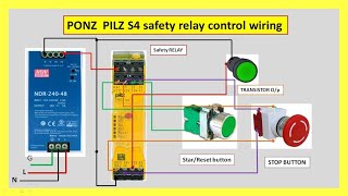 safety relay tutorial pilz ponz s4 pilz relay electrical wiring demonstration pilz pilzs4 [upl. by Emmalyn]