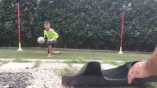 Estate 2023 ripresa allenamenti post ferie Leonardo VS Deviatore training for young goalkeepers [upl. by Anetsirk600]