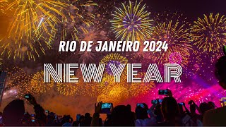 Rio de Janeiro 2024 New Years Fireworks Celebration [upl. by Eeroc]