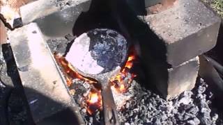 Melt Metal at home  How to Make a Metal MELTING FURNACE [upl. by Anirbus]