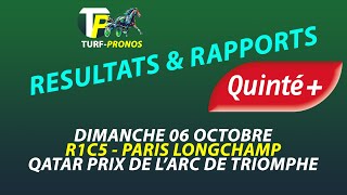 🎯 Résultats et rapports Quinté du Dimanche 06 Octobre 2024 à Paris Longchamp R1C5 [upl. by Geneva907]