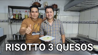 TE COMPARTO MI RECETA RISOTTO 3 QUESOS  EDWIN GUZMAN [upl. by Eimmak425]