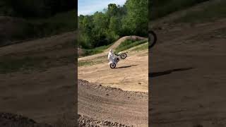 Sheesh that was smooth 💯 dirtbike motocross wheelie jump mtb [upl. by Teddy]