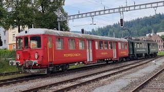 Eurovapor BDe 34 mit RHB Wagen abfahrt in Winterthur Töss [upl. by Alicia]