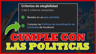 Como activar las políticas de monetización en Facebook 2024 actualizado [upl. by Jepson]