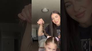 My Husband is Learning To Braid My 6 Year Olds Hair 😭🤧❤️ shorts family hairtutorial grwm [upl. by Nomolas511]