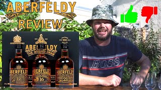 Aberfeldy 12 Aberfeldy 18 and Aberfeldy 21 Comparison Scotch Whisky Review  What is the Best Value [upl. by Esirehs]