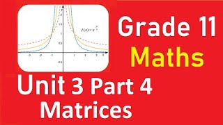 Grade 11 Maths Unit 3 Part 4 Elementary Row Operation of Matrices amp Row Echelon Form NewCurriculum [upl. by Akinej]