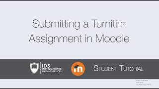 Submitting a Turnitin® Assignment in Moodle [upl. by Retsevlis]